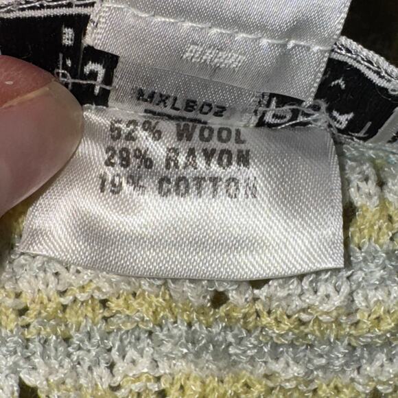 Vtg St John Sport Marie Gray Sweater Vest Women's Size M Blue Yellow Striped - Picture 6 of 6